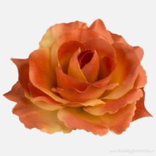 11cm Burnt Orange Open Rose